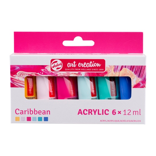 [1420273] Peinture acrylique Talens Art Creation Caribbean 12ml set 6 couleurs