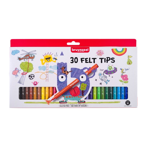 [1420277] Feutre Bruynzeel Kids set 30 couleurs