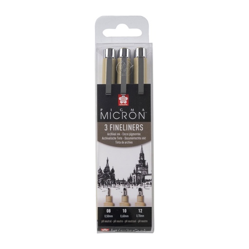 [1420285] Fineliner Sakura Pigma Micron set 3 largeurs noir