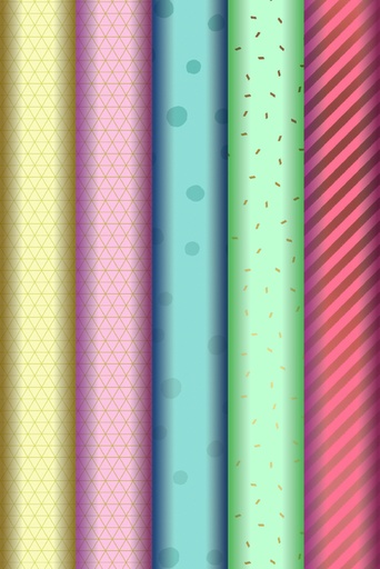 [1420502] Papier cadeau Stewo Fresh Patterns 200x70cm assorti