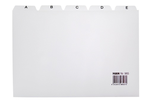 [1421885] Carte à onglet HAN A-Z largeur A5 HA-985 gris clair