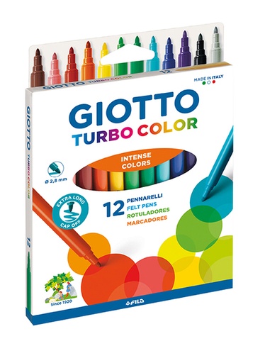 [1406742] Feutre Giotto Turbo Color assorti 12 pièces