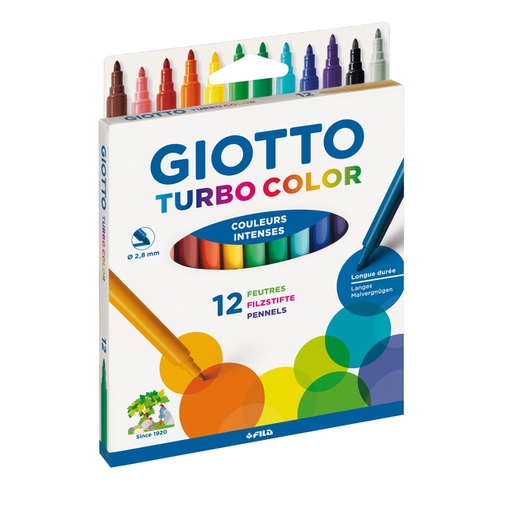 [1406742] Feutre Giotto Turbo Color assorti 12 pièces