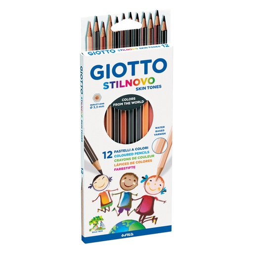 [1406744] Kleurpotlood Giotto Stilnovo Skin Tones set à 12 kleuren