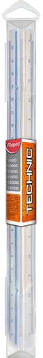[1419434] Règle à échelle de réduction Maped triangulaire 1:500/1000/1250/1500/2000/2500