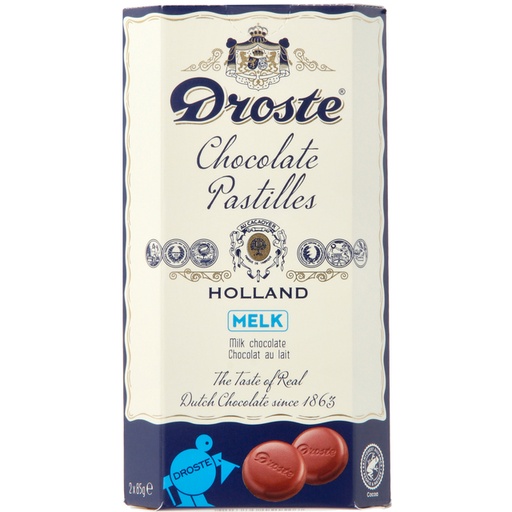 [1421277] Chocolade Droste duopack pastilles melk 170gr