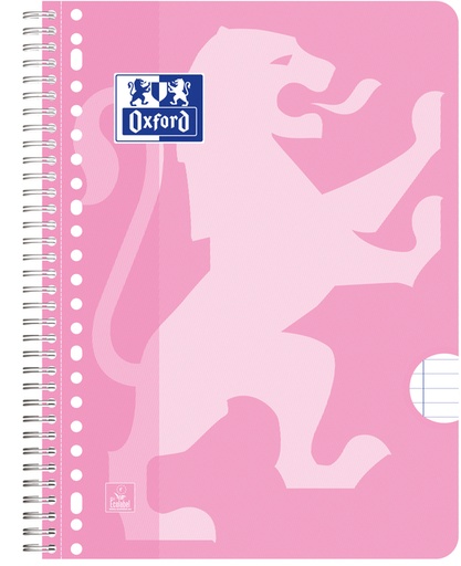 [1420111] Collegeblok Oxford School A4+ lijn 23-gaats 160 pagina's 80gr roze