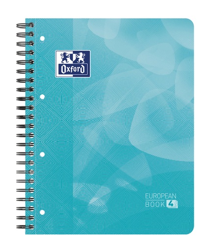 [1420121] Cahier Oxford Projectbook School A4+ ligné 4 perf 240 pages 80g aqua