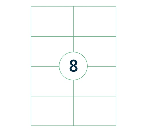 [1420466] Etiquette Qbasic A4 1000 feuilles 105x74mm 8000 étiquettes