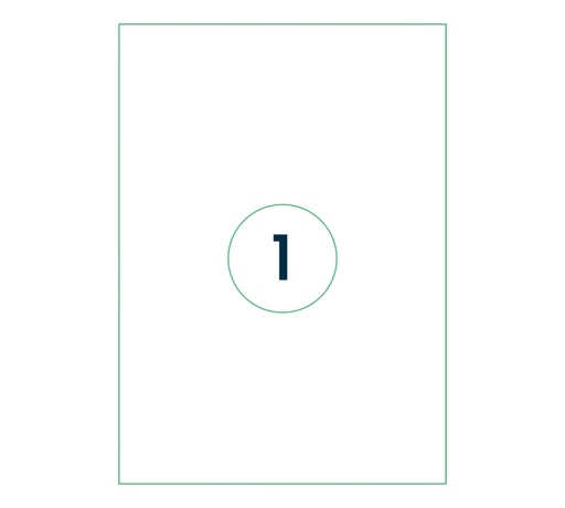 [1420467] Etiquette Qbasic A4 1000 feuilles 210x297mm 1000 étiquettes