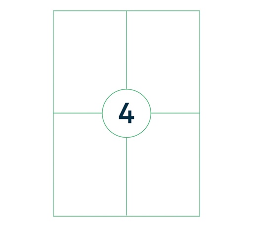 [1420469] Etiquette Qbasic A4 1000 feuilles 105x148mm 4000 étiquettes