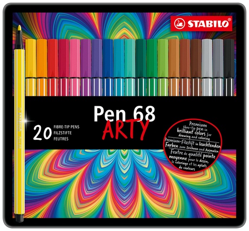 [1421990] Feutre STABILO Pen 68/20 Medium Arty boîte 20 couleurs