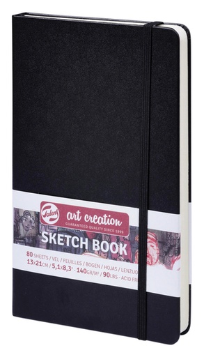 [784147] Schetsboek Talens Art Creation zwart 13x21cm 140gr 80vel