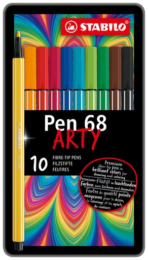 [1421991] Feutre STABILO Pen 68/10 Medium Arty boîte 10 couleurs