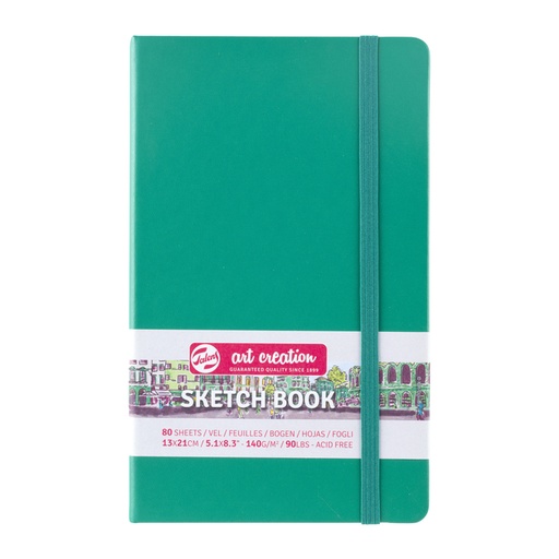 [1407029] Carnet de croquis Talens Art Creation 130x210mm 140g 80 feuilles vert forêt