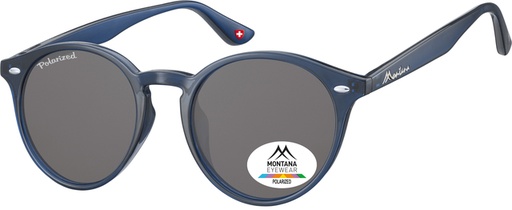 [1420297] Lunettes de soleil Montana bleu verre rond fumé polarisé