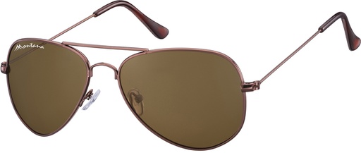 [1420301] Lunettes de soleil Montana verre fumé polarisé branche métal café