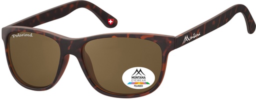 [1420316] Lunettes de soleil Montana Turtle mat verre brun polarisé