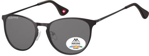 [1420318] Lunette de soleil Montana noir mat verre fumé polarisé