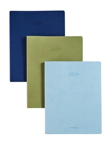 [1399919] Agenda 2025 Brepols Timing Colora 7dagen/2pagina's groen, lichtblauw, donkerblauw