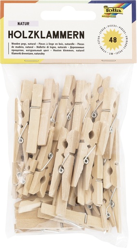 [1407619] Pince à linge Folia 3 tailles set 48 pièces