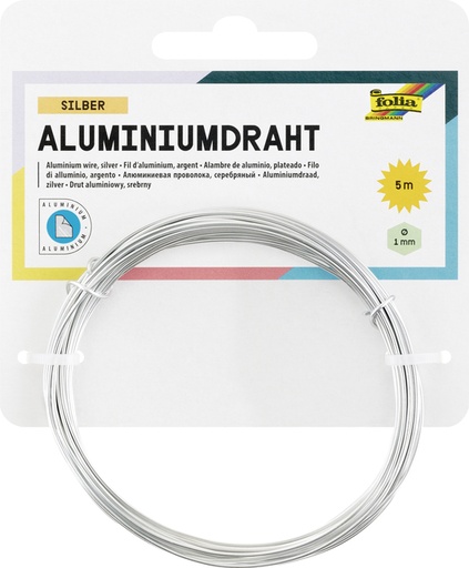 [1407626] Fil aluminium Folia 1mmx5m argenté