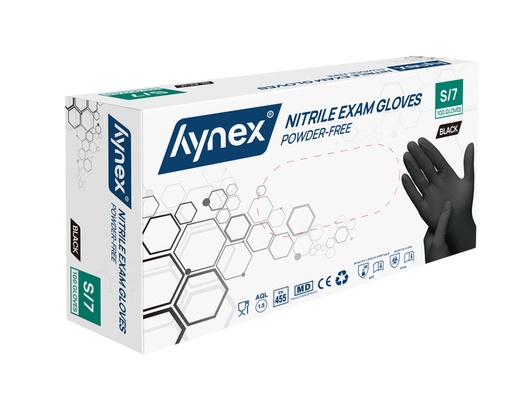 [1422303] Gant Hynex nitrile S noir 3,5g 100 pièces