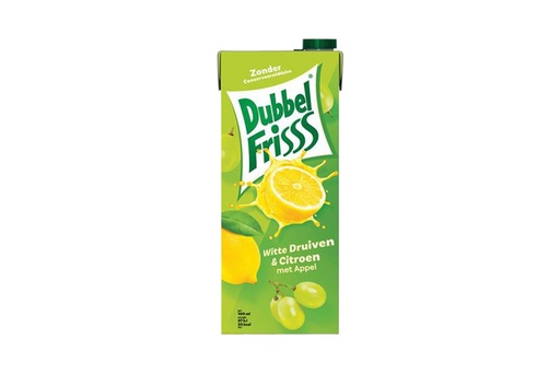 [1422330] Fruitdrank DubbelFrisss witte druif citroen pak 1500ml