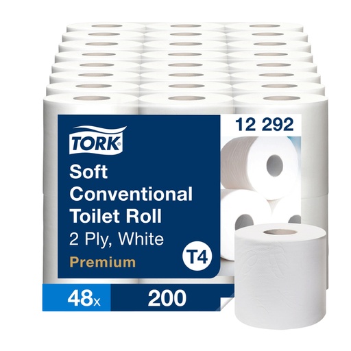 [1421539] Papier toilette Tork T4 Premium 12292 2 épaisseurs 200 feuilles blanc