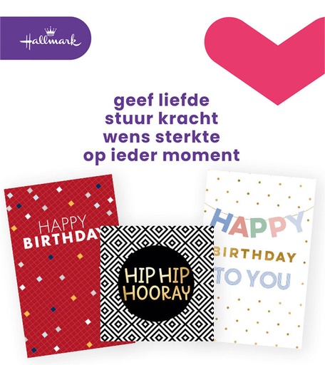 [1421973] Carte de voeux Hallmark Business Box Birthday recharge 6 pièces