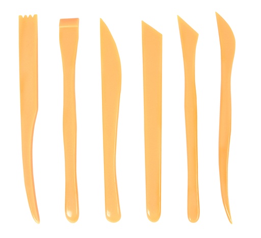 [1422318] Spatule à modeler Conda plastique set 6 pièces 20cm