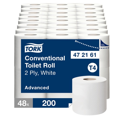 [1421913] Toiletpapier Tork T4 Advanced 2-laags 200 vel wit 472161