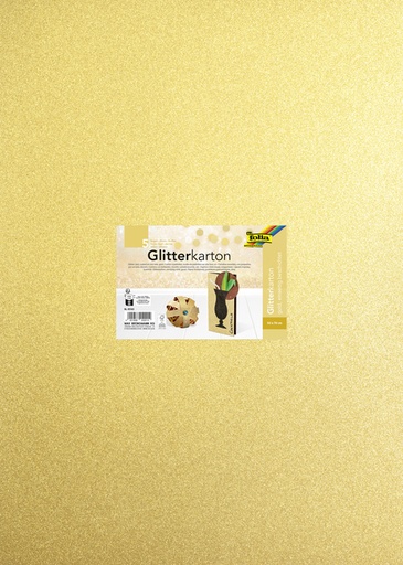 [1422130] Glitterkarton Folia 50x70cm 300gr 5 vel goud