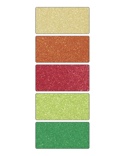 [1422132] Glitterkarton Folia 50x70cm 300gr 5 vel oriental assorti