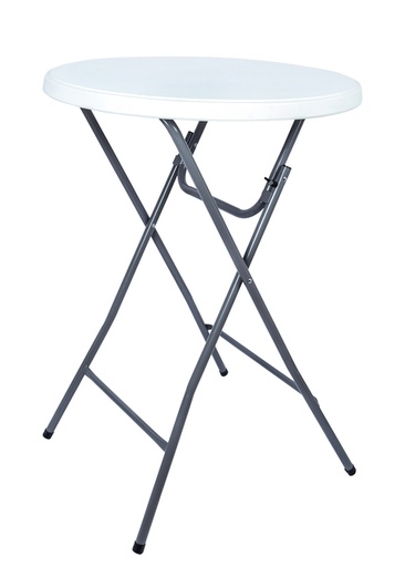 [1422381] Table haute BRASQ 80cm  BT100 blanc