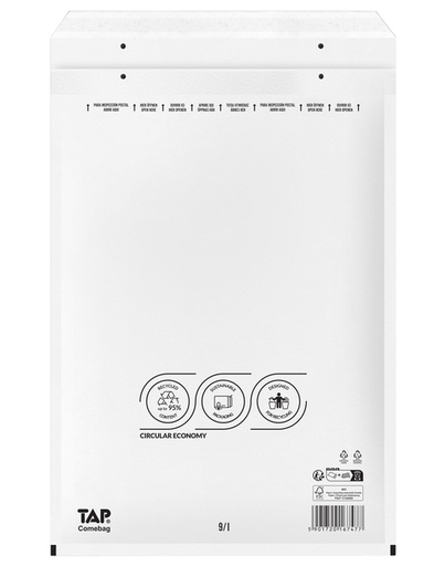 [1421565] Enveloppe à bulles TAP Combag n°19 320x455mm blanc 100 pièces