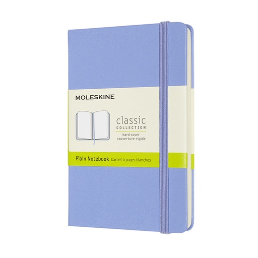 [1422872] Carnet Moleskine Pocket 90x140mm uni couverture rigide bleu hortensia