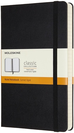 [1422873] Carnet Moleskine Expanded Large 130x210mm ligné couverture rigide noir