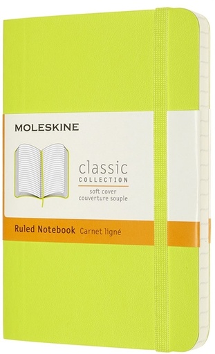 [1422874] Notitieboek Moleskine pocket 90x140mm lijn soft cover lemon green