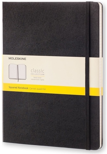 [1422875] Carnet Moleskine XL 190x250mm carreau 5x5 couverture rigide noire