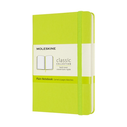 [1422876] Carnet Moleskine Pocket 90x140mm uni couverture rigide vert citron