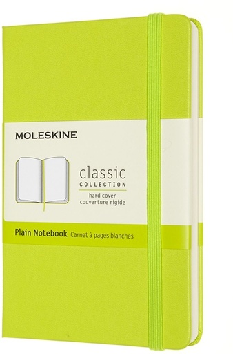 [1422876] Notitieboek Moleskine pocket 90x140mm blanco hard cover lemon green