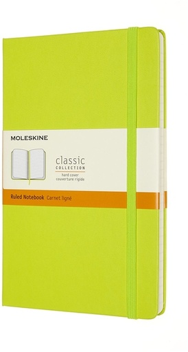 [1422877] Carnet Moleskine large 130x210mm ligné couverture rigide vert citron