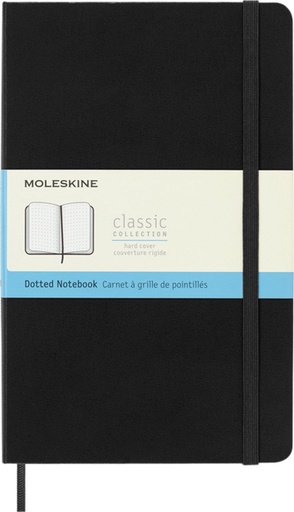 [1422878] Carnet Moleskine large 130x210mm pointillé couverture rigide noir