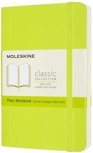 [1422881] Notitieboek Moleskine pocket 90x140mm blanco soft cover lemon green