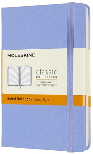 [1422886] Notitieboek Moleskine pocket 90x140mm lijn hard cover hydrangea blue