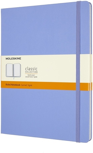[1422887] Notitieboek Moleskine XL 190x250mm lijn hard cover hydrangea blue