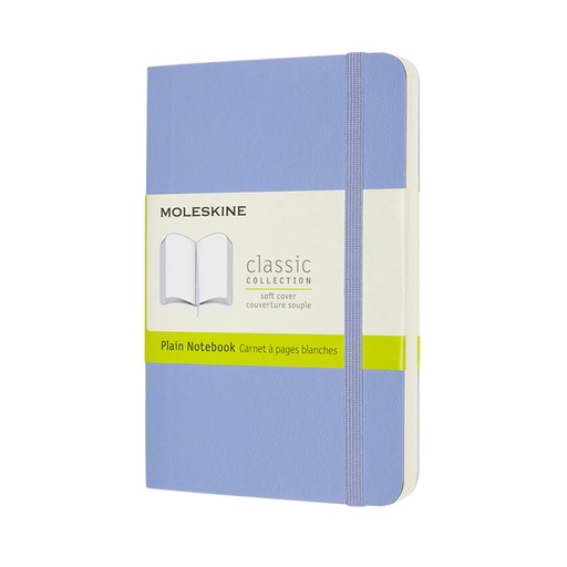 [1422888] Carnet Moleskine Pocket 90x140mm uni couverture souple bleu hortensia