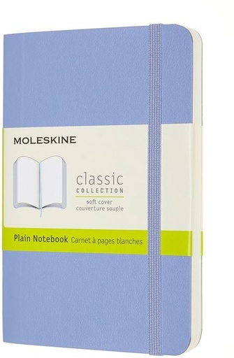 [1422888] Notitieboek Moleskine pocket 90x140mm blanco soft cover hydrangea blue