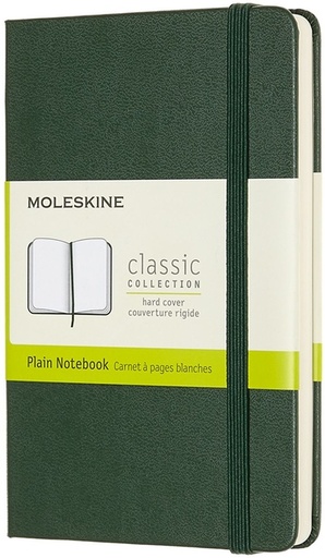 [1422891] Notitieboek Moleskine pocket 90x140mm blanco hard cover myrtle green